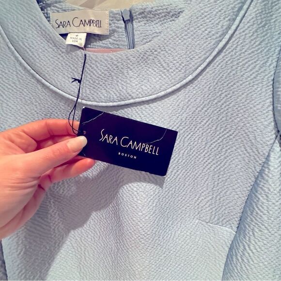 NWT- Sara Campbell Boston Cap Sleeve Shift Dress Light Blue Size 8 - Picture 5 of 15